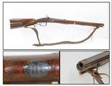  In Memory of von GEMMINGEN
Antique HUEBER of MEININGEN Jeager RIFLE
Full Stock Germanic Rifle in .52 Caliber!