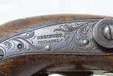 SAN FRANCISCO, California CURRY Agent H. DERINGER Percussion Pistol Antique ENGRAVED “Peanut” Size HIDEOUT Pistol - 6 of 17