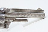Rare Short-Barreled ENGRAVED Nickel PEARL 1870s SMITH & WESSON No1 RevolverVery Handsome 7-Shot S&W in .22! - 18 of 18