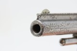 Rare Short-Barreled ENGRAVED Nickel PEARL 1870s SMITH & WESSON No1 RevolverVery Handsome 7-Shot S&W in .22! - 10 of 18