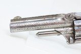 Rare Short-Barreled ENGRAVED Nickel PEARL 1870s SMITH & WESSON No1 RevolverVery Handsome 7-Shot S&W in .22! - 5 of 18
