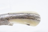Rare Short-Barreled ENGRAVED Nickel PEARL 1870s SMITH & WESSON No1 RevolverVery Handsome 7-Shot S&W in .22! - 11 of 18