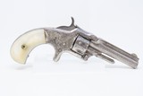 Rare Short-Barreled ENGRAVED Nickel PEARL 1870s SMITH & WESSON No1 RevolverVery Handsome 7-Shot S&W in .22! - 15 of 18