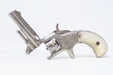 Rare Short-Barreled ENGRAVED Nickel PEARL 1870s SMITH & WESSON No1 RevolverVery Handsome 7-Shot S&W in .22! - 14 of 18