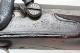 GOLD INLAID Antique CLARK of LONDON Half Stock Percussion DUELING Pistol ENGRAVED 19th Century TARGET/DUELING Pistol - 6 of 19