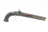GOLD INLAID Antique CLARK of LONDON Half Stock Percussion DUELING Pistol ENGRAVED 19th Century TARGET/DUELING Pistol - 2 of 19