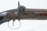 GOLD INLAID Antique CLARK of LONDON Half Stock Percussion DUELING Pistol ENGRAVED 19th Century TARGET/DUELING Pistol - 4 of 19
