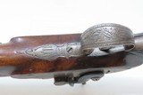 GOLD INLAID Antique CLARK of LONDON Half Stock Percussion DUELING Pistol ENGRAVED 19th Century TARGET/DUELING Pistol - 10 of 19