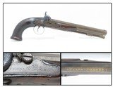 GOLD INLAID Antique CLARK of LONDON Half Stock Percussion DUELING Pistol ENGRAVED 19th Century TARGET/DUELING Pistol - 1 of 19