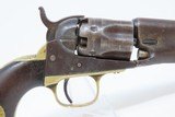 CIVIL WAR Era Antique COLT POLICE Model 1862 .36 Caliber Revolver & RIG With BRASS SPADE Inlaid in the Right Grip! - 17 of 21