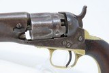 CIVIL WAR Era Antique COLT POLICE Model 1862 .36 Caliber Revolver & RIG With BRASS SPADE Inlaid in the Right Grip! - 6 of 21