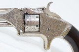 1860s ENGRAVED, PLATED SMITH & WESSON No. 1 7-Shot .22 S&W REVOLVER Antique S&W’s Flagship Revolver Design! - 4 of 18