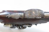 British Antique THOMAS of LONDON Engraved FLINTLOCK Officer Pistol .66 Cal. Circa 1800 Engraved, Gold Embellished Sidearm - 9 of 17