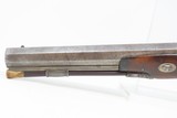 British Antique THOMAS of LONDON Engraved FLINTLOCK Officer Pistol .66 Cal. Circa 1800 Engraved, Gold Embellished Sidearm - 17 of 17