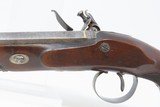 British Antique THOMAS of LONDON Engraved FLINTLOCK Officer Pistol .66 Cal. Circa 1800 Engraved, Gold Embellished Sidearm - 16 of 17
