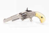Cased, Engraved, Ivory OLD WEST Antique SMITH & WESSON No. 1 Revolver .22 S 19th Century POCKET CARRY 7-Shot .22 - 4 of 19