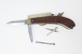 RARE KNIFE/PISTOL Copy of Joseph Rodgers & Sons “SELF PROTECTOR” PercussionLARGE Multi-Tool: 2 BLADES & SINGLE SHOT PISTOL! - 2 of 13