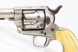 EARLY 1873 mfr Antique COLT 45 SINGLE ACTION ARMY Revolver IVORY NICKEL SAA Rare, 1st Year 4-Digit Serial Number SAA in .45 Colt! - 4 of 19