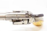 EARLY 1873 mfr Antique COLT 45 SINGLE ACTION ARMY Revolver IVORY NICKEL SAA Rare, 1st Year 4-Digit Serial Number SAA in .45 Colt! - 9 of 19