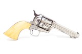 EARLY 1873 mfr Antique COLT 45 SINGLE ACTION ARMY Revolver IVORY NICKEL SAA Rare, 1st Year 4-Digit Serial Number SAA in .45 Colt! - 16 of 19