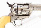 EARLY 1873 mfr Antique COLT 45 SINGLE ACTION ARMY Revolver IVORY NICKEL SAA Rare, 1st Year 4-Digit Serial Number SAA in .45 Colt! - 18 of 19