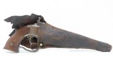 CIVIL WAR Antique SAVAGE .36 Caliber NAVY Percussion SINGLE ACTION Revolver Unique Two-Trigger Revolver with HOLSTER - 2 of 17