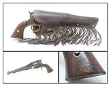 Antique CIVIL WAR/INDIAN WARS MILITARY REMINGTON New Model ARMY 44 RevolverMade Circa 1864/65 with FRINGED LEATHER HOLSTER!
