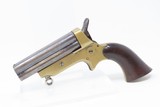 Antique CIVIL WAR Era C. SHARPS Model 2 .30 Cal. Rimfire PEPPERBOX Revolver 4 Shot Self Defense Pocket Gun with Rosewood Grips - 2 of 18