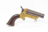 Antique CIVIL WAR Era C. SHARPS Model 2 .30 Cal. Rimfire PEPPERBOX Revolver 4 Shot Self Defense Pocket Gun with Rosewood Grips - 15 of 18
