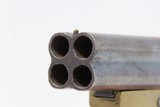 Antique CIVIL WAR Era C. SHARPS Model 2 .30 Cal. Rimfire PEPPERBOX Revolver 4 Shot Self Defense Pocket Gun with Rosewood Grips - 10 of 18