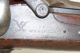 c1877 INDIAN WARS Antique SPRINGFIELD Model 1873 U.S. Military TRAPDOOR Rifle Converted to Carbine Length - 6 of 21