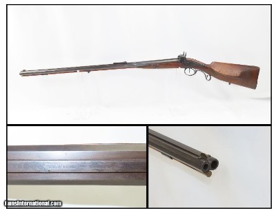 Antique GERMAN Double Rifle by PAAL of BIBERACH, BADEN-WURTTEMBERG .38/.52
Carved Stock, Engraved Lock, Set Trigger