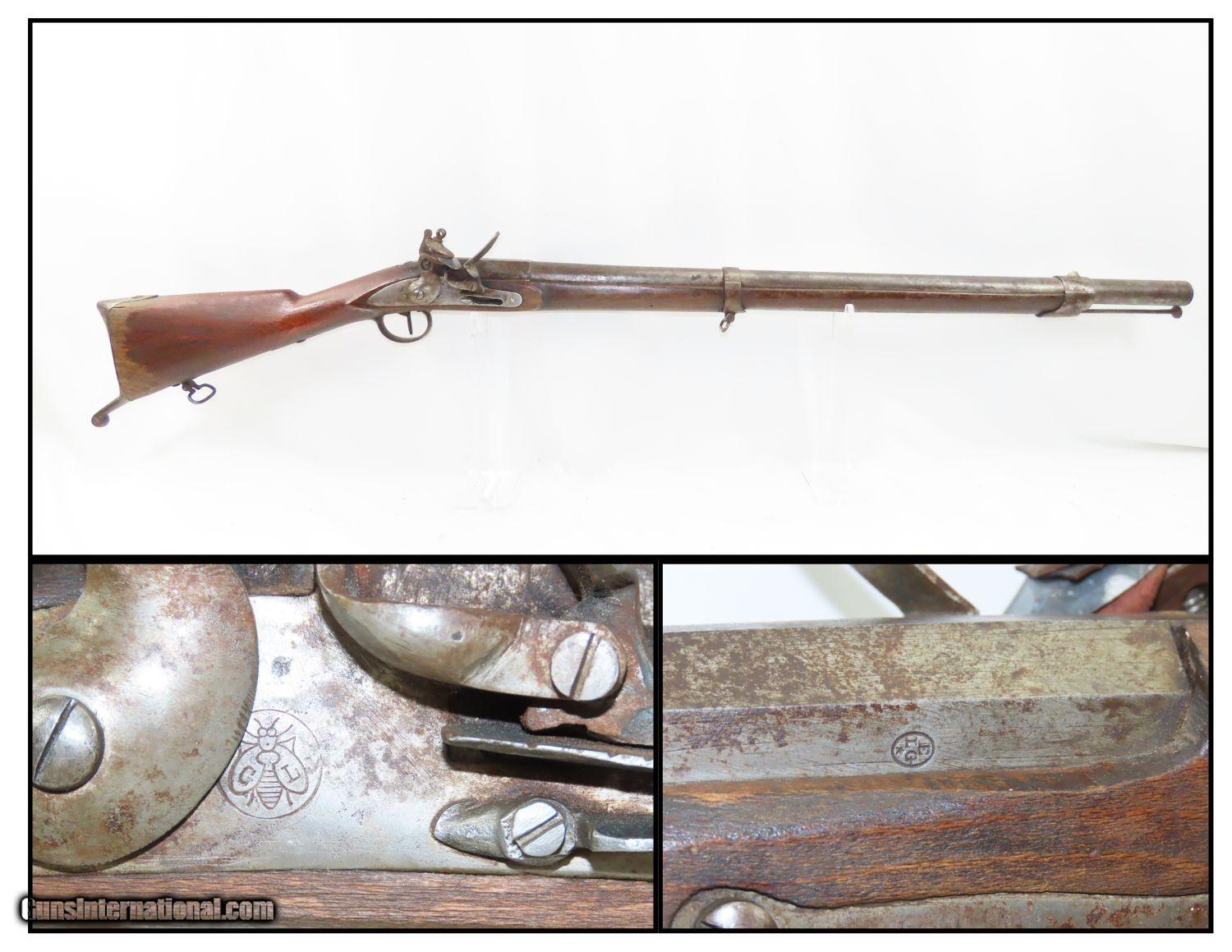 Antique GEORGES LALOUX Large Bore .90 Caliber FLINTLOCK TRADE Musket ...