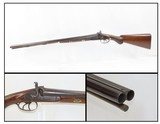 1850s Antique BELGIAN 16 Gauge Double Barrel SIDE x SIDE Percussion SHOTGUN European Fowling Piece with LAMINATED STEEL BARRELS! - 1 of 17