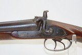 1850s Antique BELGIAN 16 Gauge Double Barrel SIDE x SIDE Percussion SHOTGUN European Fowling Piece with LAMINATED STEEL BARRELS! - 4 of 17