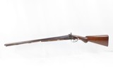 1850s Antique BELGIAN 16 Gauge Double Barrel SIDE x SIDE Percussion SHOTGUN European Fowling Piece with LAMINATED STEEL BARRELS! - 2 of 17