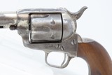 c1882 mfr. Antique CAVALRY Model “COLT 45” SINGLE ACTION ARMY Revolver SAA
“DFC” Inspected, Nickel Plate, Shortened to 5-1/2, Coin Front Sight - 5 of 25