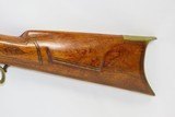 ATTRACTIVE Scrolled Maple Stocked LONG RIFLE .35 Caliber Percussion Antique Small to Medium Game Frontier Long Arm - 16 of 20