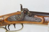 ATTRACTIVE Scrolled Maple Stocked LONG RIFLE .35 Caliber Percussion Antique Small to Medium Game Frontier Long Arm - 4 of 20