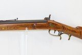 ATTRACTIVE Scrolled Maple Stocked LONG RIFLE .35 Caliber Percussion Antique Small to Medium Game Frontier Long Arm - 17 of 20