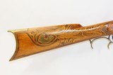 ATTRACTIVE Scrolled Maple Stocked LONG RIFLE .35 Caliber Percussion Antique Small to Medium Game Frontier Long Arm - 3 of 20