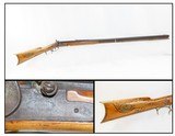 ATTRACTIVE Scrolled Maple Stocked LONG RIFLE .35 Caliber Percussion Antique Small to Medium Game Frontier Long Arm - 1 of 20