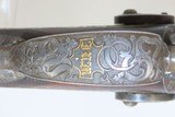 Exquisite FRENCH SxS DUAL IGNITION Shotgun 16 Gauge Centerfire/Pinfire Case Deluxe Walnut, Engraved, Gold, Cased - 22 of 25