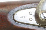 1st Year CIVIL WAR Antique SPRINGFIELD ARMORY Model 1861 “EVERYMAN’S” RifleVery Early Production of the Primary Weapon of the Union! - 6 of 19