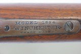 1907 mfr. LETTERED WINCHESTER Model 1894 .30-30 WCF Lever Action RIFLE C&R
Octagonal Barrel & Crescent Butt Plate - 10 of 22