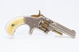 RARE ENGRAVED, SHORT BARRELED SMITH & WESSON Number 1, 3rd Revolver Antique GOLD & IVORY with 2-11/16” BARREL - 10 of 18