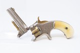 RARE ENGRAVED, SHORT BARRELED SMITH & WESSON Number 1, 3rd Revolver Antique GOLD & IVORY with 2-11/16” BARREL - 16 of 18