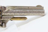 RARE ENGRAVED, SHORT BARRELED SMITH & WESSON Number 1, 3rd Revolver Antique GOLD & IVORY with 2-11/16” BARREL - 12 of 18
