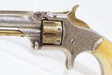 RARE ENGRAVED, SHORT BARRELED SMITH & WESSON Number 1, 3rd Revolver Antique GOLD & IVORY with 2-11/16” BARREL - 8 of 18