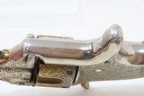 RARE ENGRAVED, SHORT BARRELED SMITH & WESSON Number 1, 3rd Revolver Antique GOLD & IVORY with 2-11/16” BARREL - 7 of 18